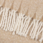 Decortieliving - Isla Woven Throw 130x180cm | Natural with Tassels