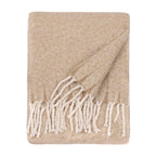 Decortieliving - Isla Woven Throw 130x180cm | Natural with Tassels