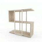 Decortieliving - Homia Stepped Side Table with Open Shelves – Living Room End Table