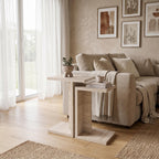 Decortieliving - Nero C-Shaped 2-Part Side Table Set