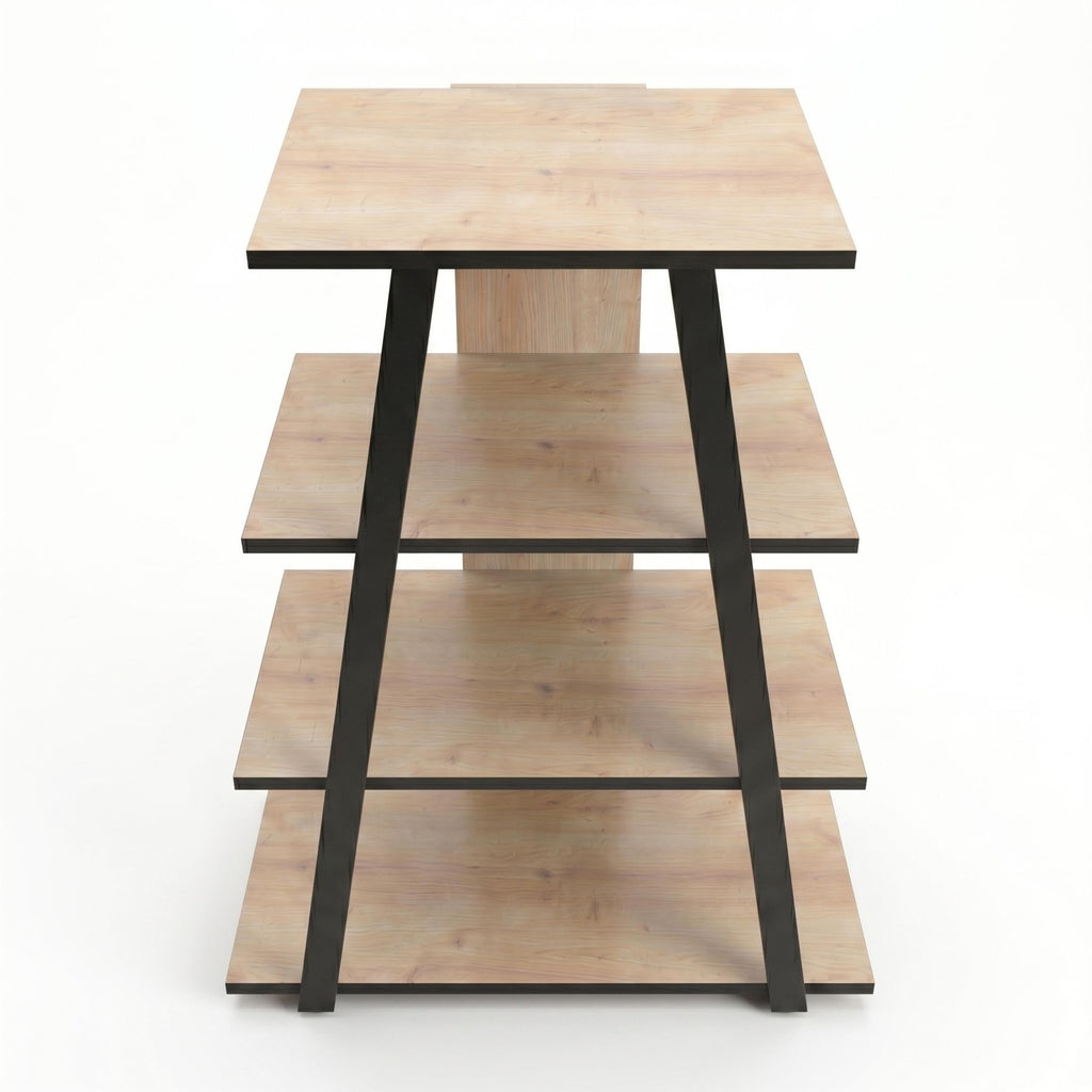 Decortieliving - Lyno Angled Mini TV Entertainment Unit with Open Shelves