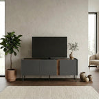 Decortieliving - Norm TV Unit 3 Doors Natural Oak-Sandstone 140 cm