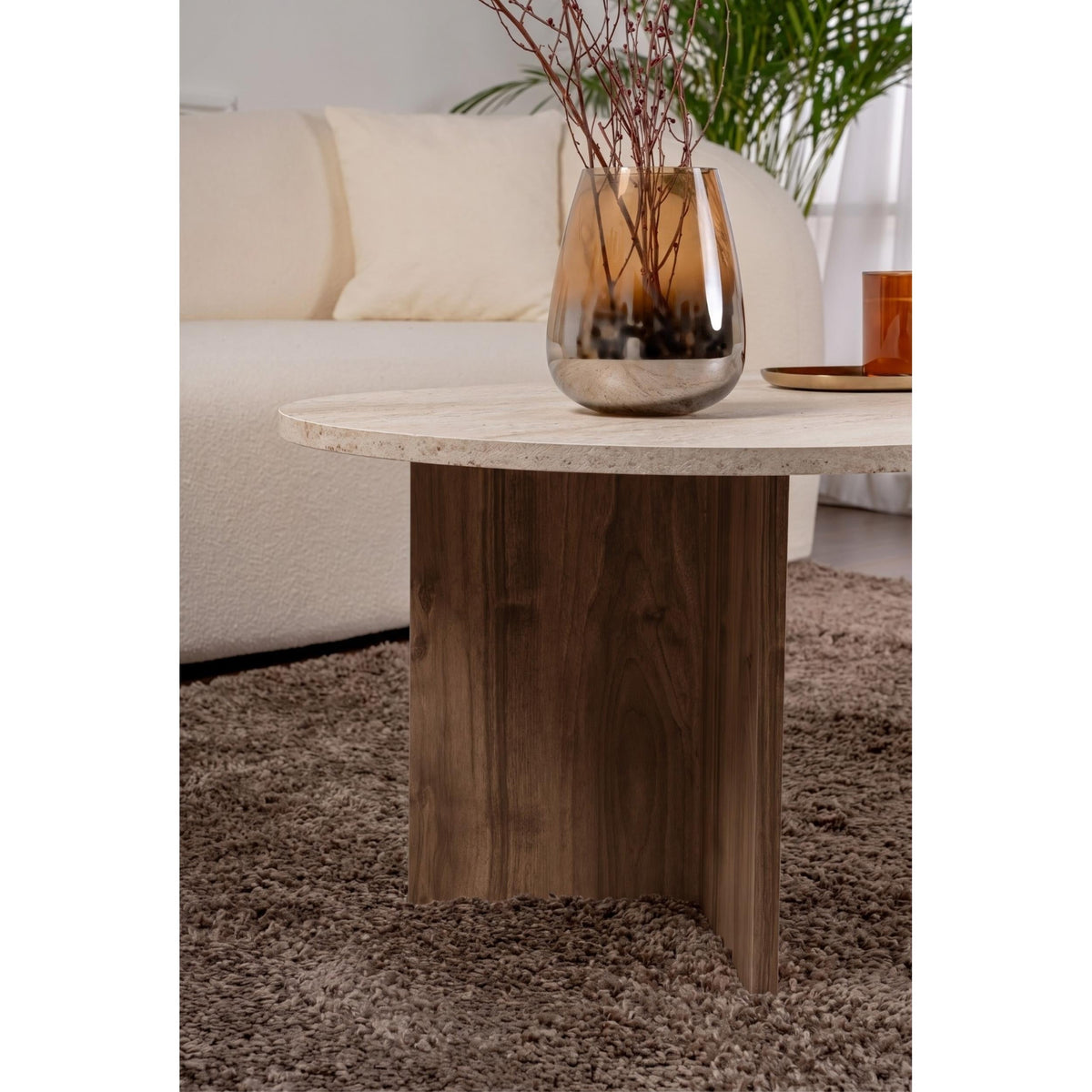Decortieliving - Sable Oval Coffee Table 119 x 60 cm