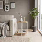 Decortieliving - Notus 2-Tier Side Table with Shelf