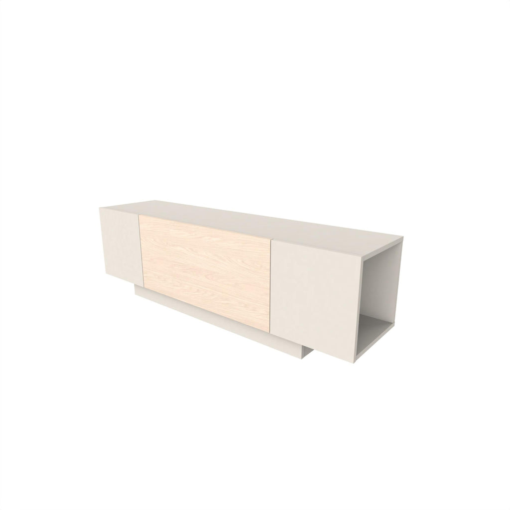 Decortieliving - Victor TV Unit Sandstone-Sonoma Oak-White 150 x 37 x 45.5 cm