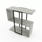 Decortieliving - Homia Stepped Side Table with Open Shelves – Living Room End Table