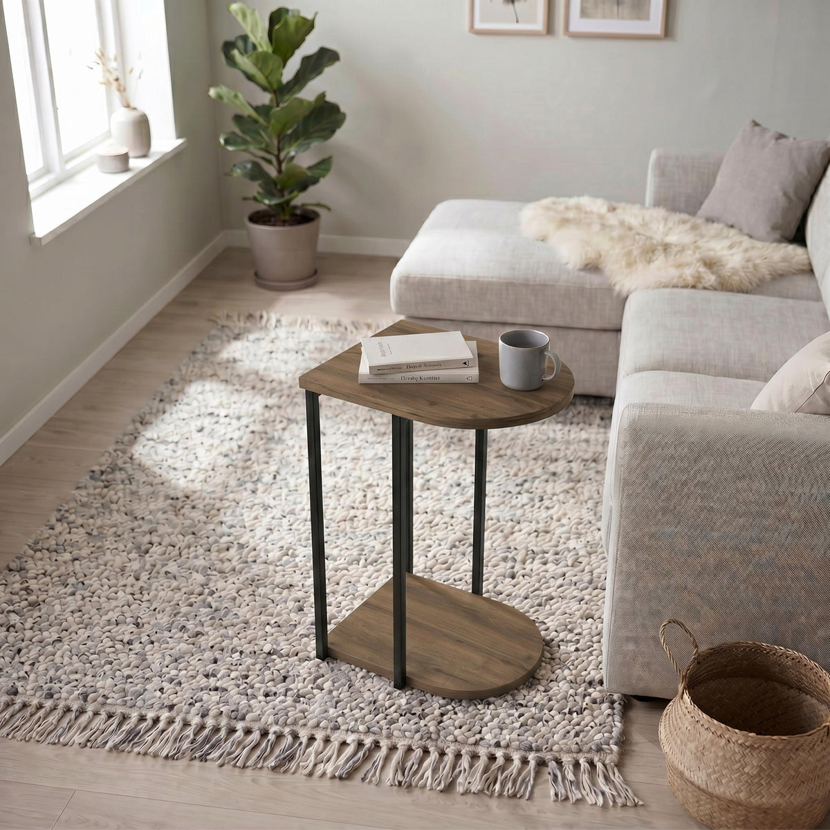 Decortieliving - Roya C-Shaped Side Table