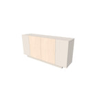 Decortieliving - Victor Console Sideboard 4 Doors Sandstone Sonoma Oak White 170 x 42.1 x 80.3 cm