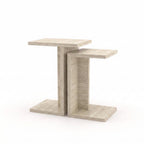 Decortieliving - Nero C-Shaped 2-Part Side Table Set