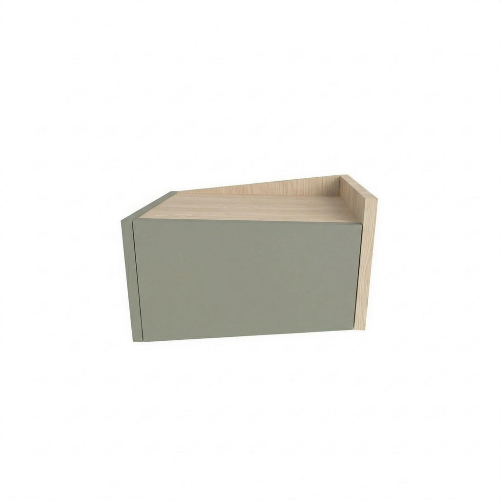 Decortieliving - Diago Floating Bedside Table with Drawer and Top Shelf - Right