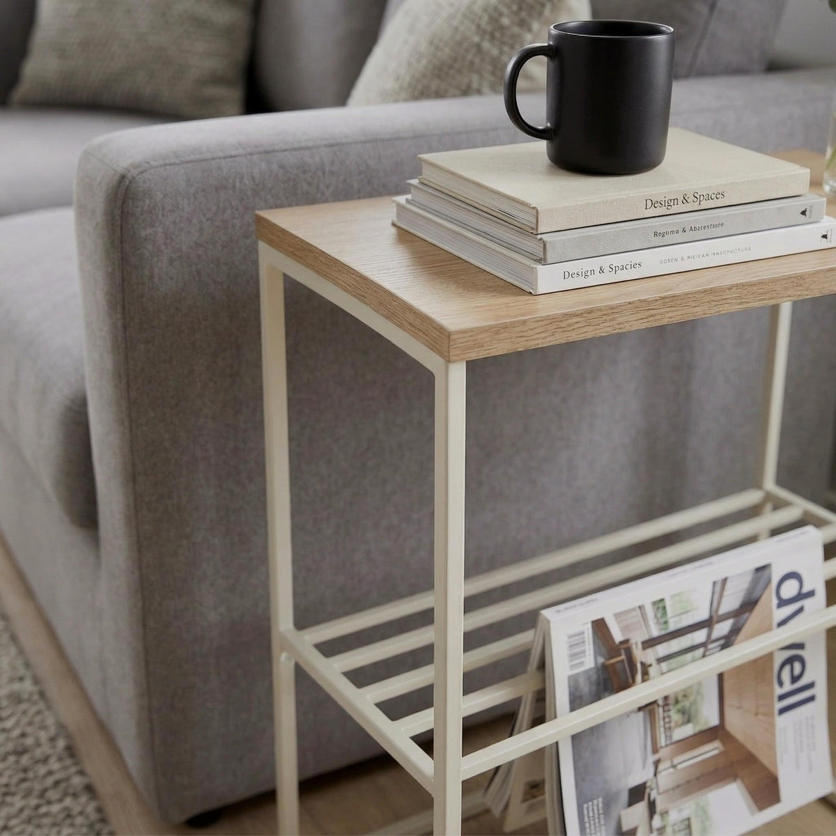 Decortieliving - Teno Side Table with Storage Shelf