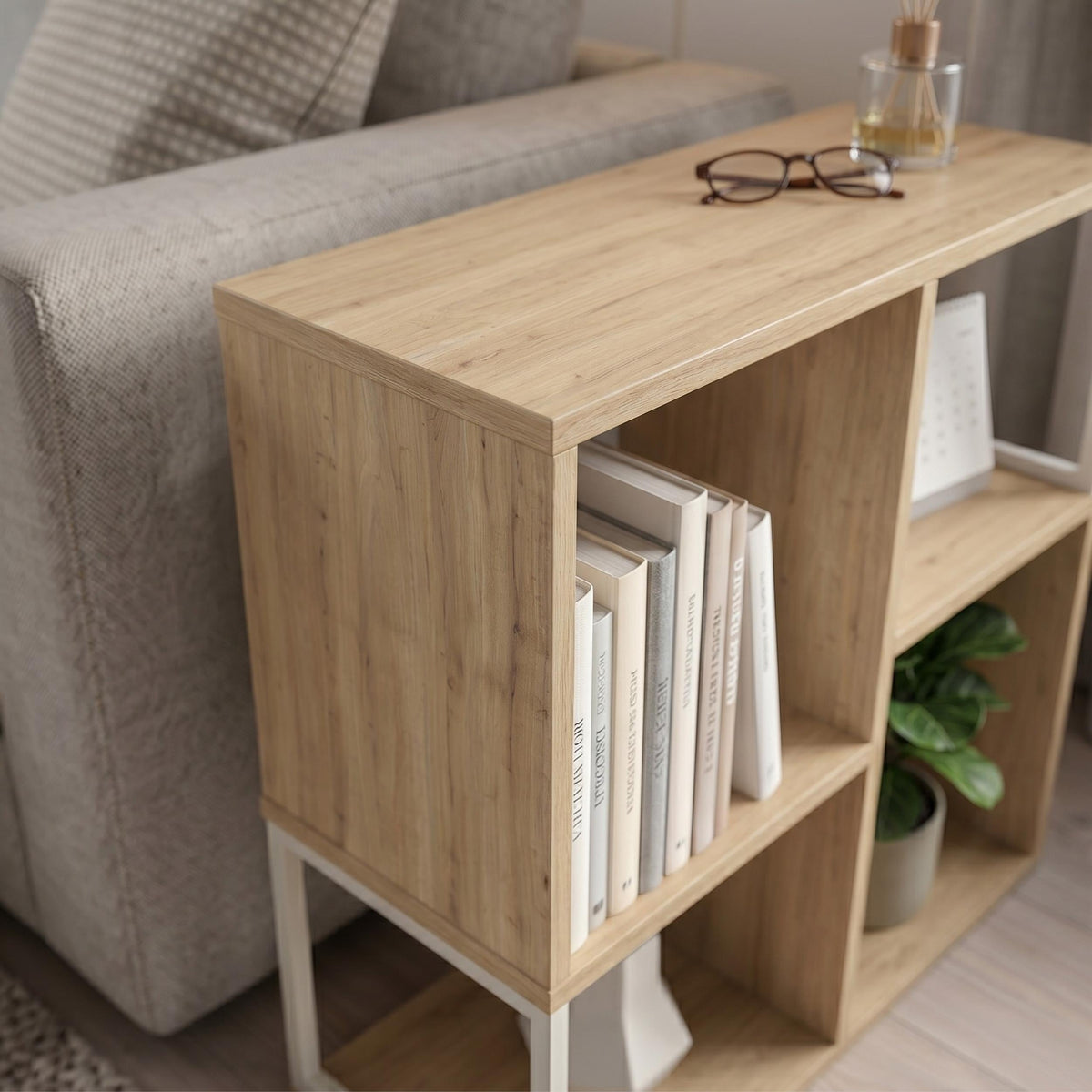 Decortieliving - Bolton Mini Bookcase with Open Shelves