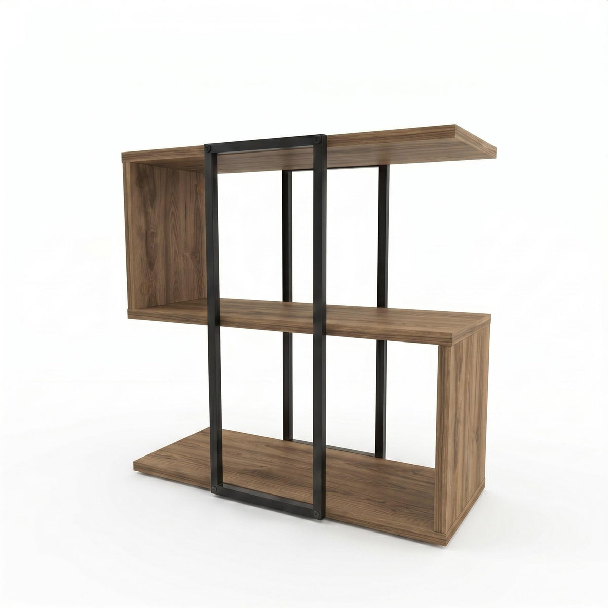 Decortieliving - Homia Stepped Side Table with Open Shelves – Living Room End Table