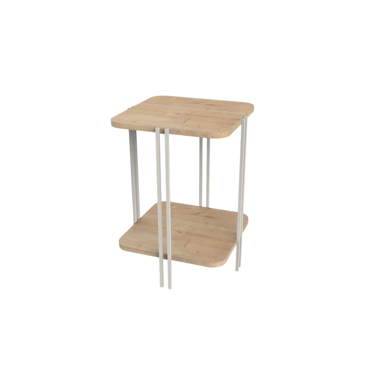 Decortieliving - Notus 2-Tier Side Table with Shelf