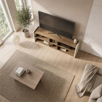 Decortieliving - Bige Modern TV Unit with Open Shelves 150cm