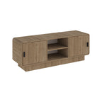 Decortieliving - Rovel TV Unit Natural Oak with Storage and Shelves