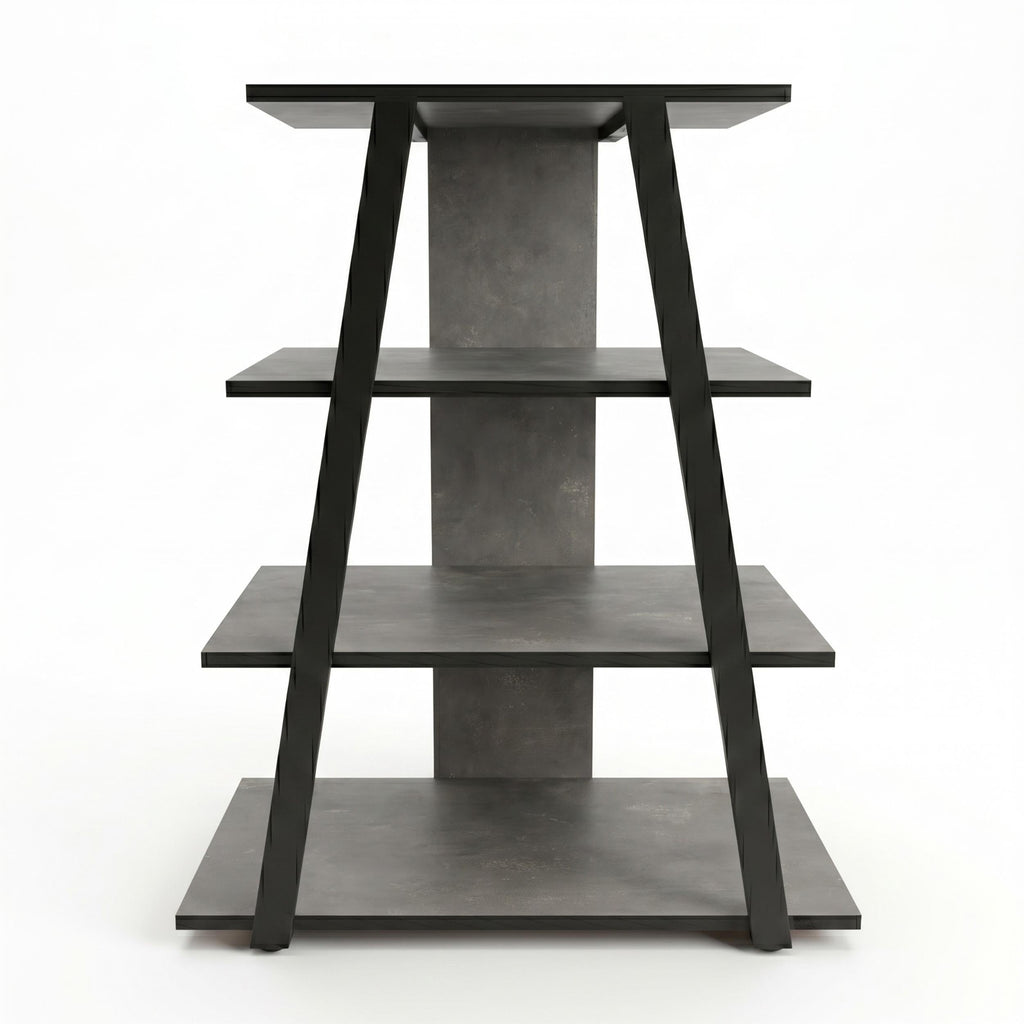 Decortieliving - Lyno Angled Mini TV Entertainment Unit with Open Shelves