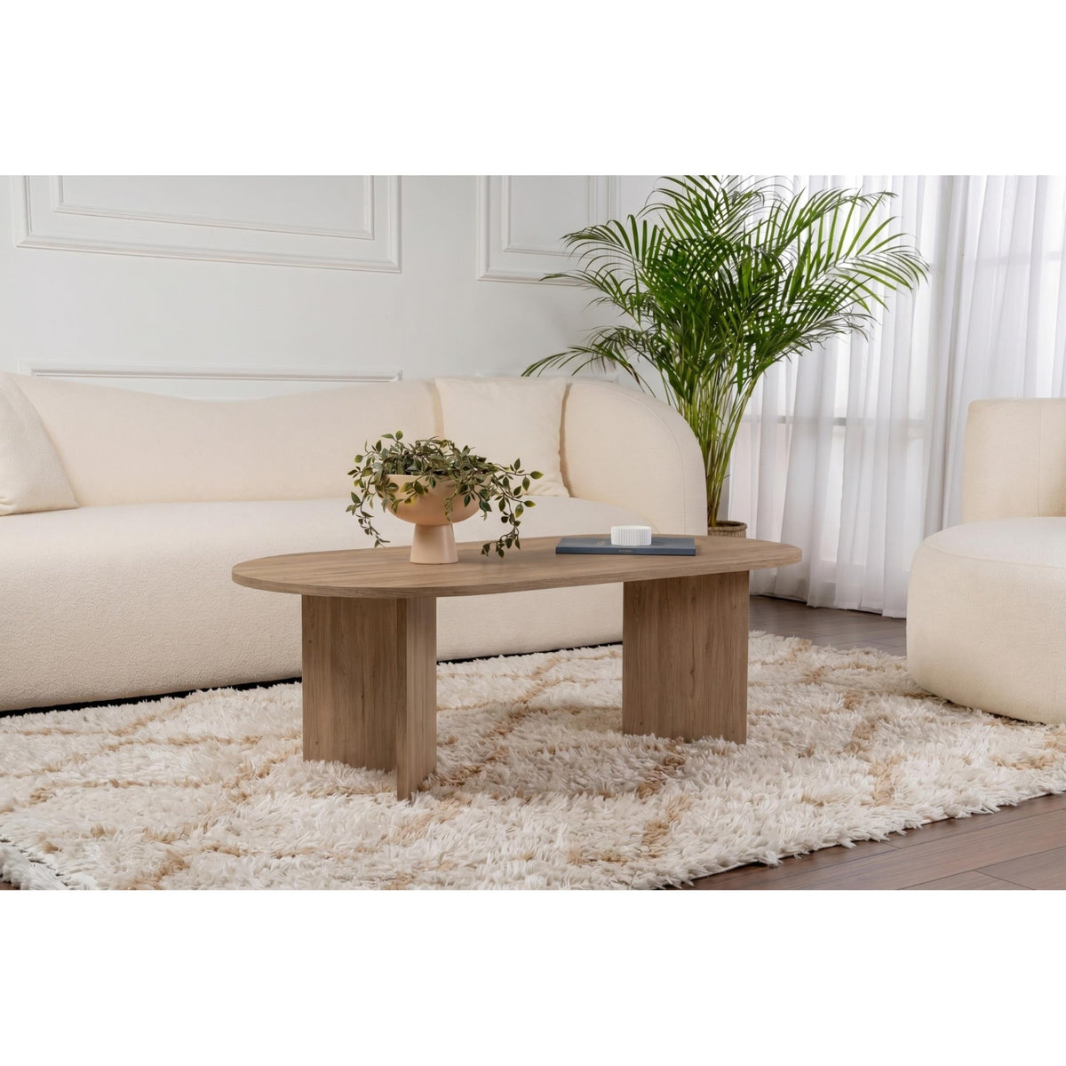 Decortieliving - Sable Oval Coffee Table 119 x 60 cm