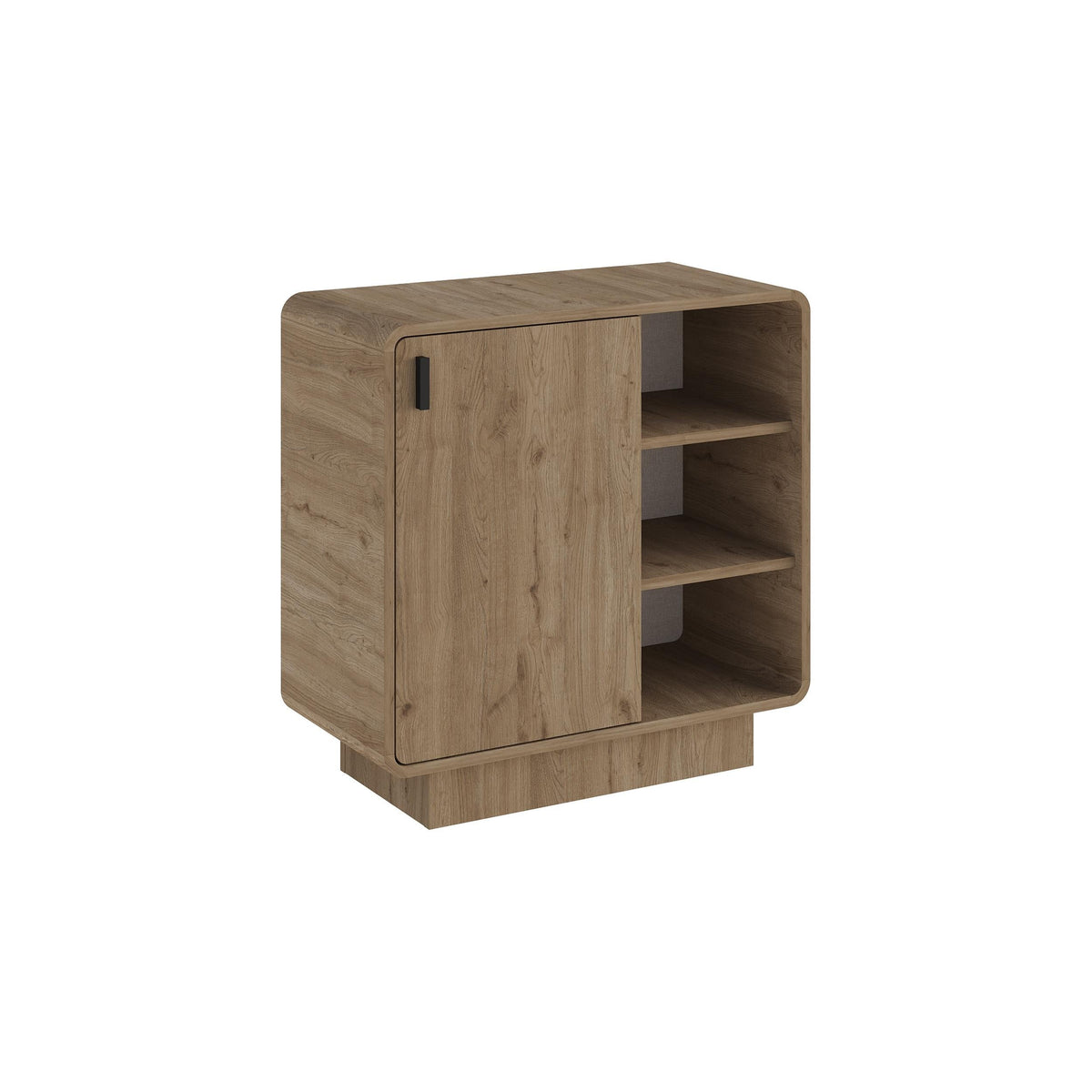 Decortieliving - Rovel Round Edge Sideboard Natural Oak with Shelves
