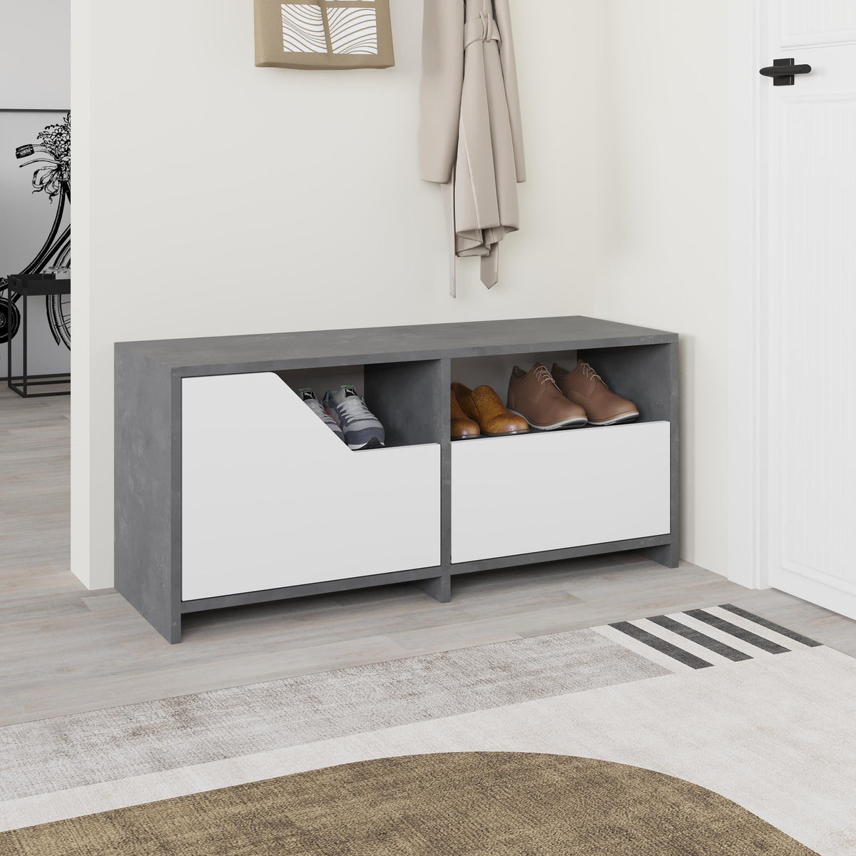 Decortieliving - Nexus Modern Shoe Rack Storage 37 x 105 x 47 cm