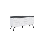 Decortieliving - Dune Shoe Storage Bench – Modern Hallway Bench with Storage