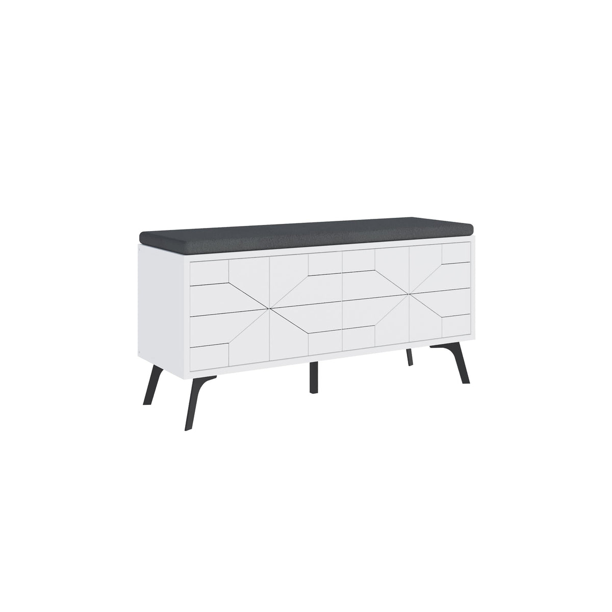 Decortieliving - Dune Shoe Storage Bench – Modern Hallway Bench with Storage