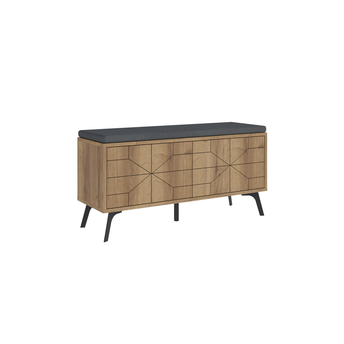 Decortieliving - Dune Shoe Storage Bench – Modern Hallway Bench with Storage