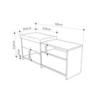 Decortieliving - Filux Shoe Bench – Modern Hallway Bench with Storage
