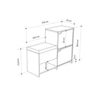 Decortieliving - Haven Shoe Bench – 101cm Stair-Shaped Hallway Storage with Seat