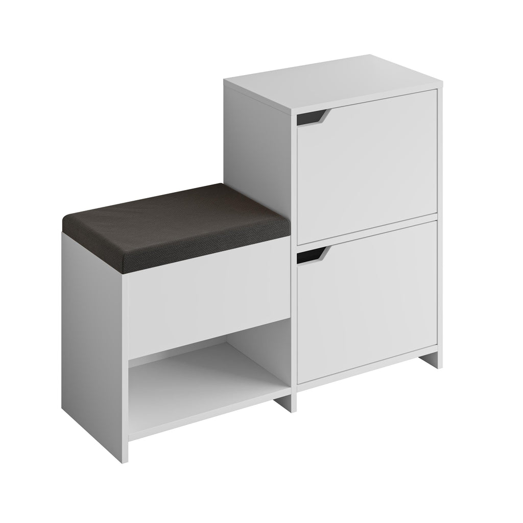 Decortieliving - Haven Shoe Bench – 101cm Stair-Shaped Hallway Storage with Seat