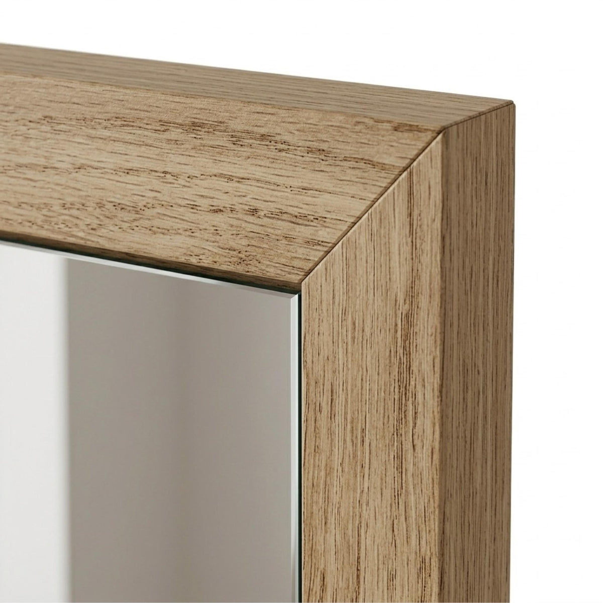 Decortieliving - Mars Square Wall Mirror Whiskey Oak 86cm