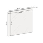 Decortieliving - Mars Square Wall Mirror Whiskey Oak 86cm