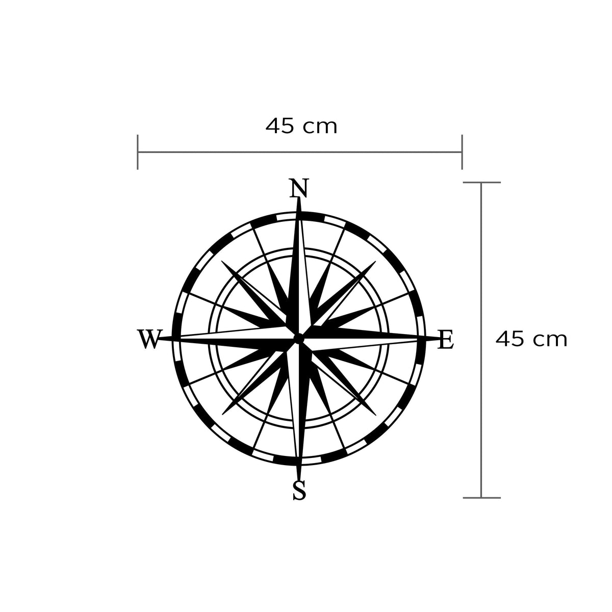 Decortieliving - Metal Wall Art-no:23 Compass