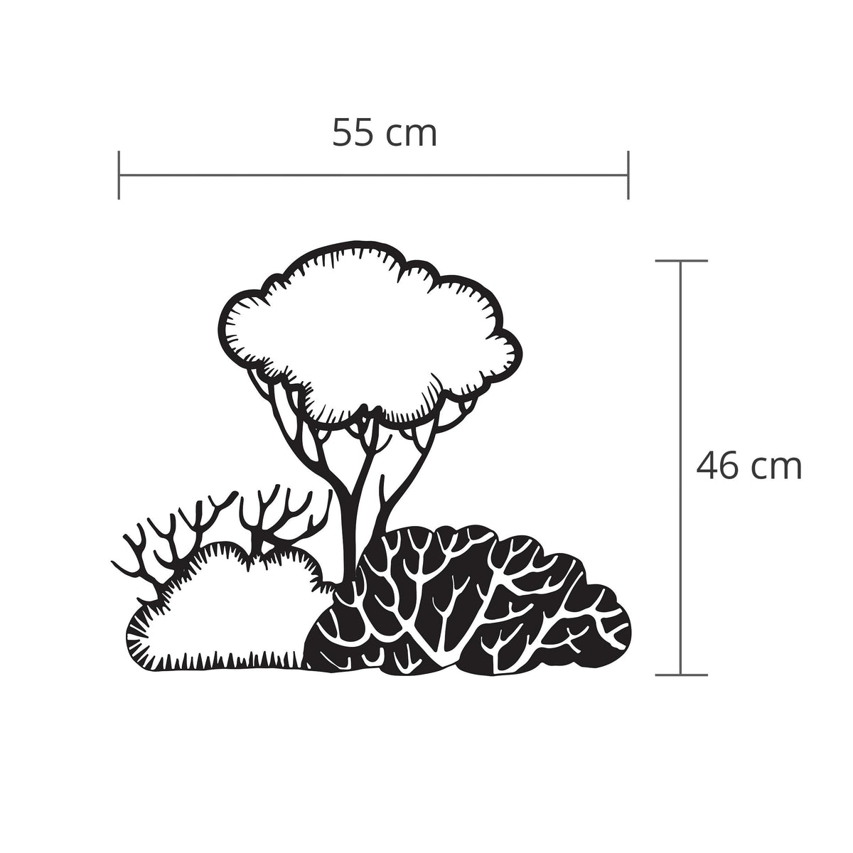 Decortieliving - Metal Wall Art-no:31 Bushes