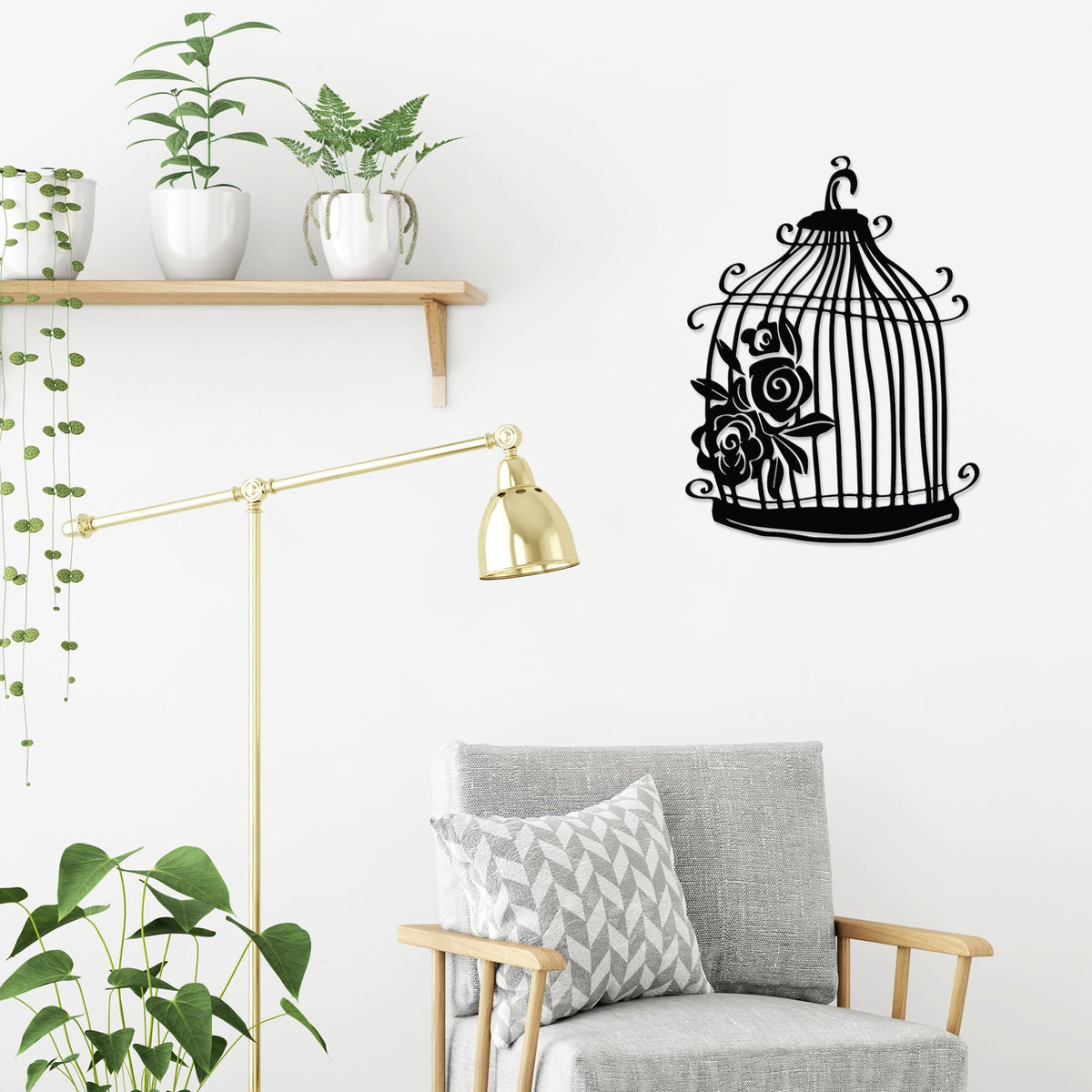 Decortieliving - Metal Decorative-no:33 Cage