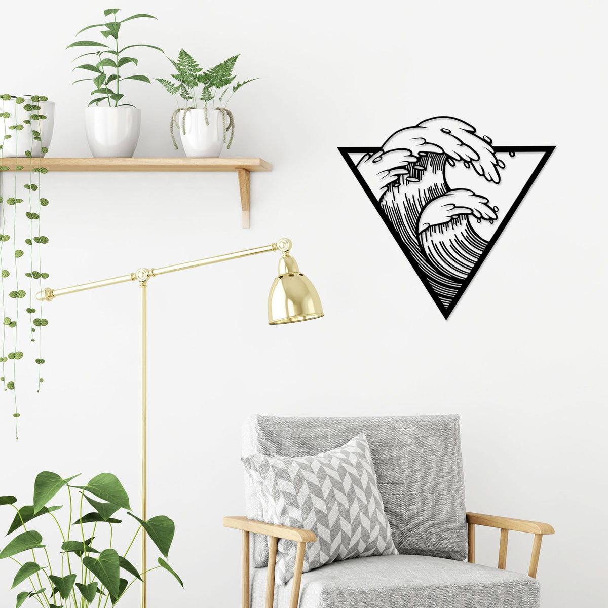 Decortieliving - Metal Decorative-no:35 Waves