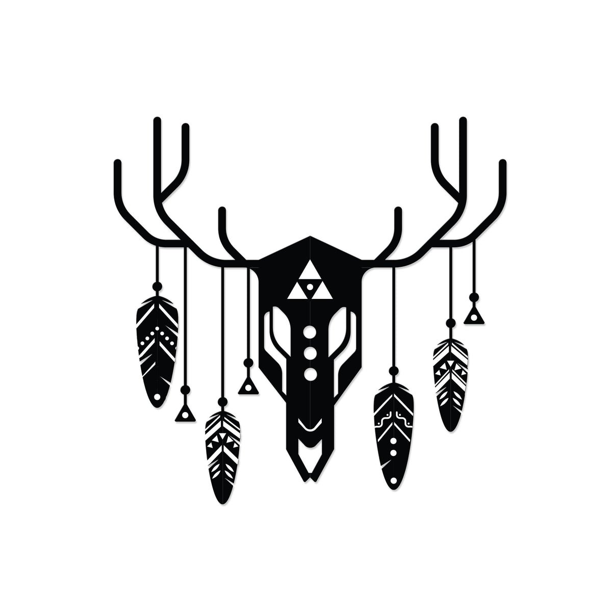 Decortieliving - Metal Wall Art-no:47 Deer Totem