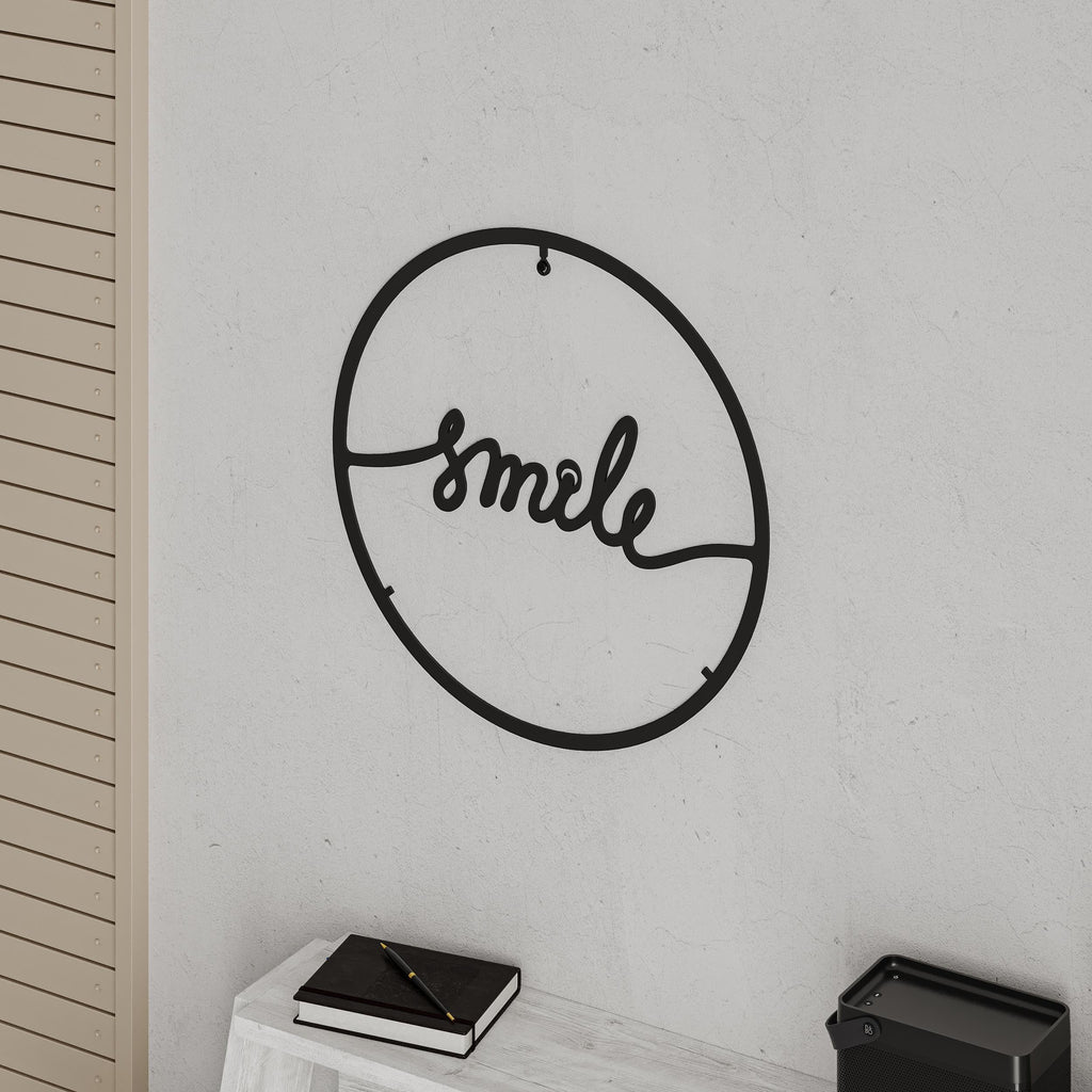 Decortieliving - Metal Wall Art-no.8 Smile