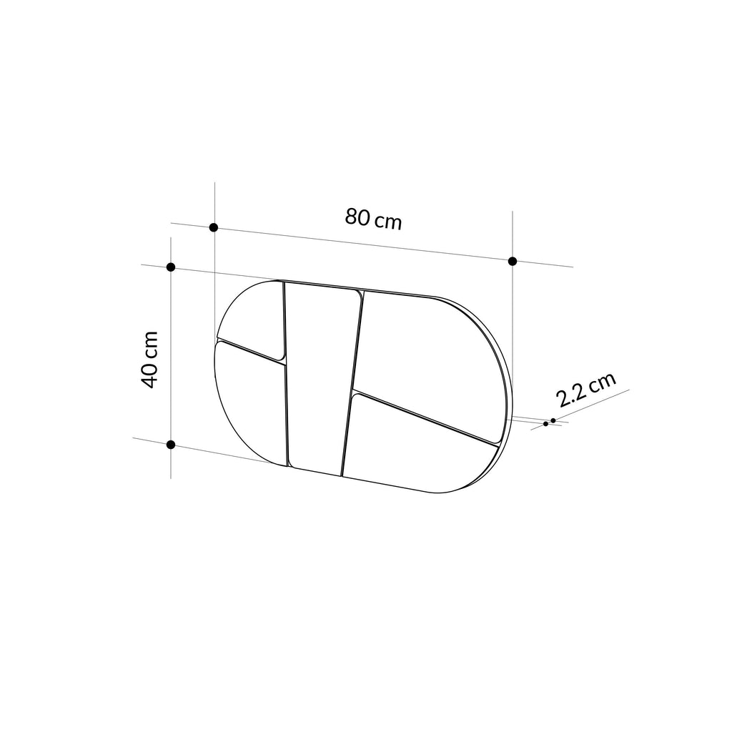 Decortieliving - Otis White Rounded Wall Mirror