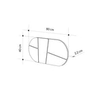 Decortieliving - Otis White Rounded Wall Mirror