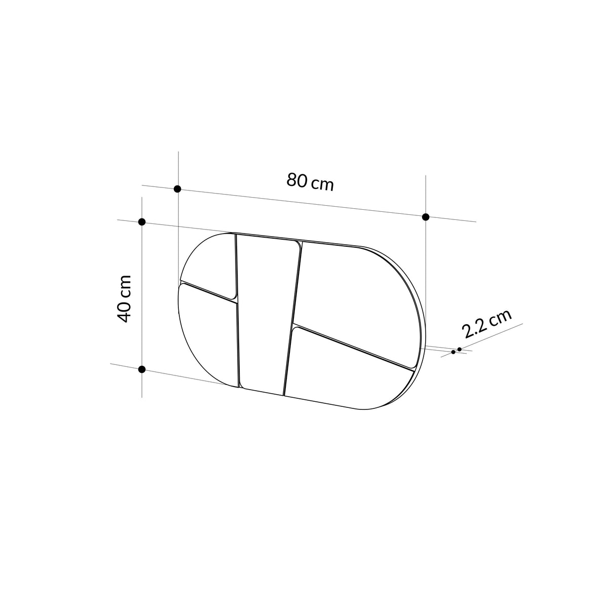 Decortieliving - Otis White Rounded Wall Mirror