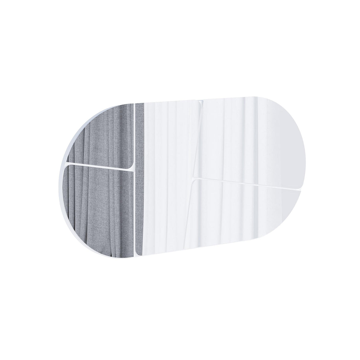 Decortieliving - Otis White Rounded Wall Mirror