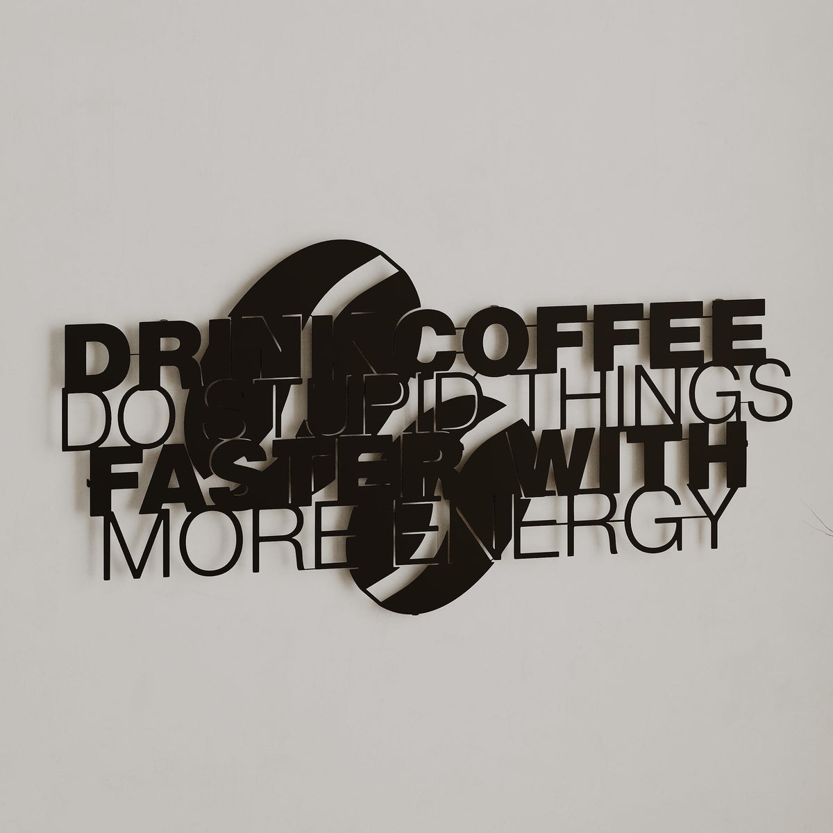 Decortieliving - Metal Wall Art Coffee For More Energy