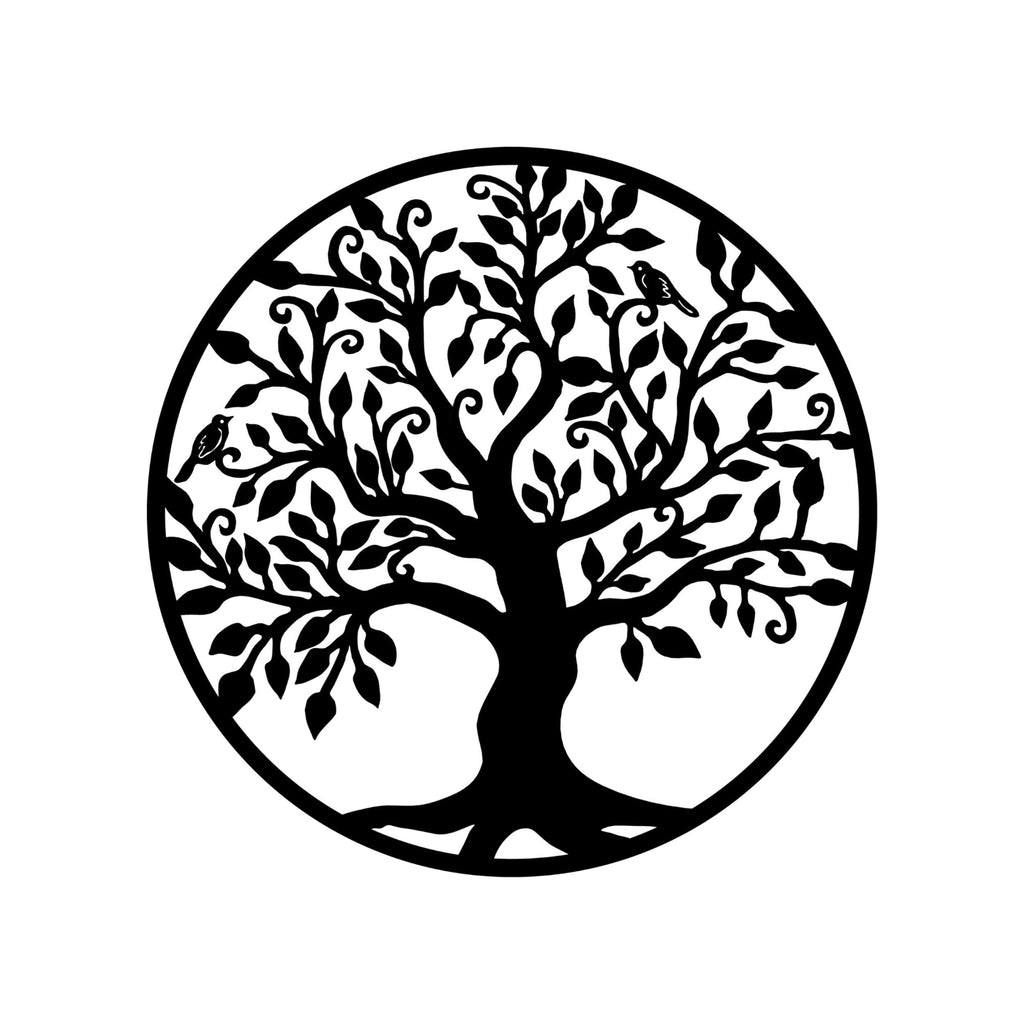 Decortieliving - Metal Wall Art - Tree with Birds 60cm