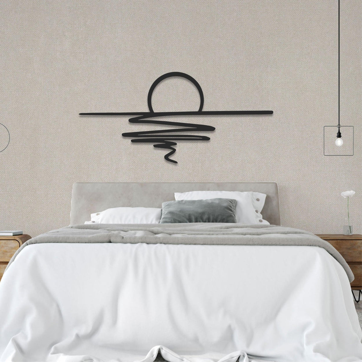 Decortieliving - Metal Wall Art- Sunset 90x42 Cm