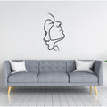 Decortieliving - Metal Wall Art-Two Face 75x42 Cm