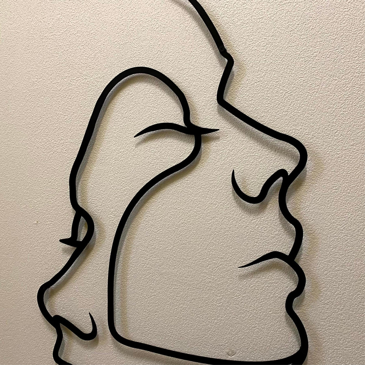 Decortieliving - Metal Wall Art-Two Face 75x42 Cm