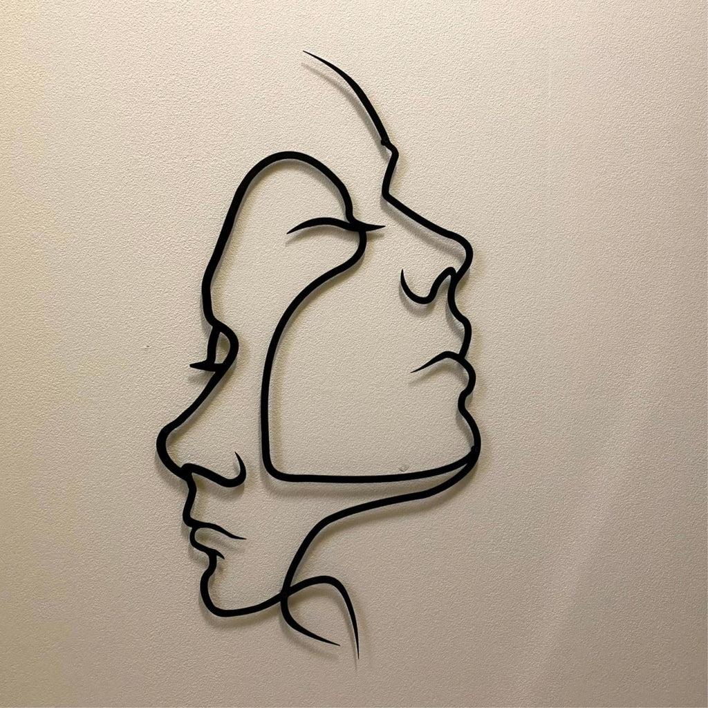 Decortieliving - Metal Wall Art -Two Face 95x53 Cm