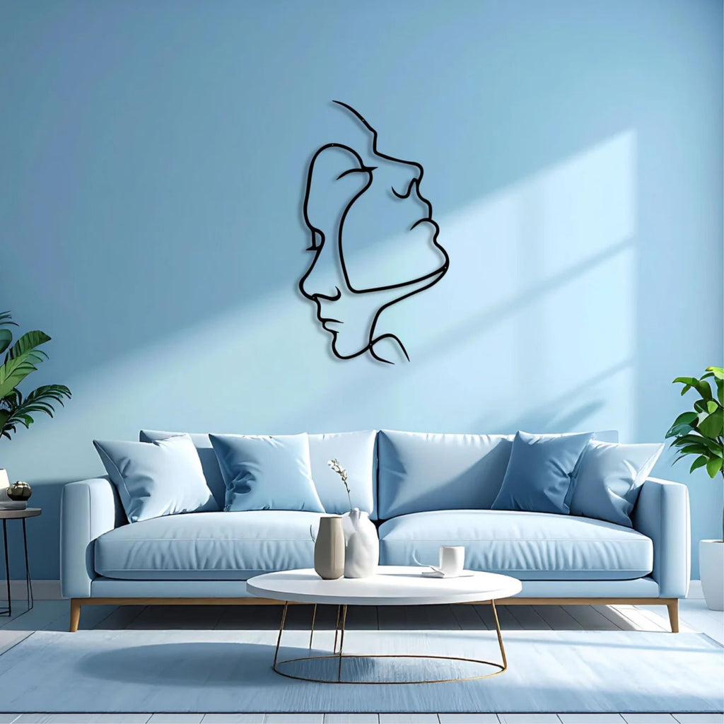 Decortieliving - Metal Wall Art -Two Face 95x53 Cm