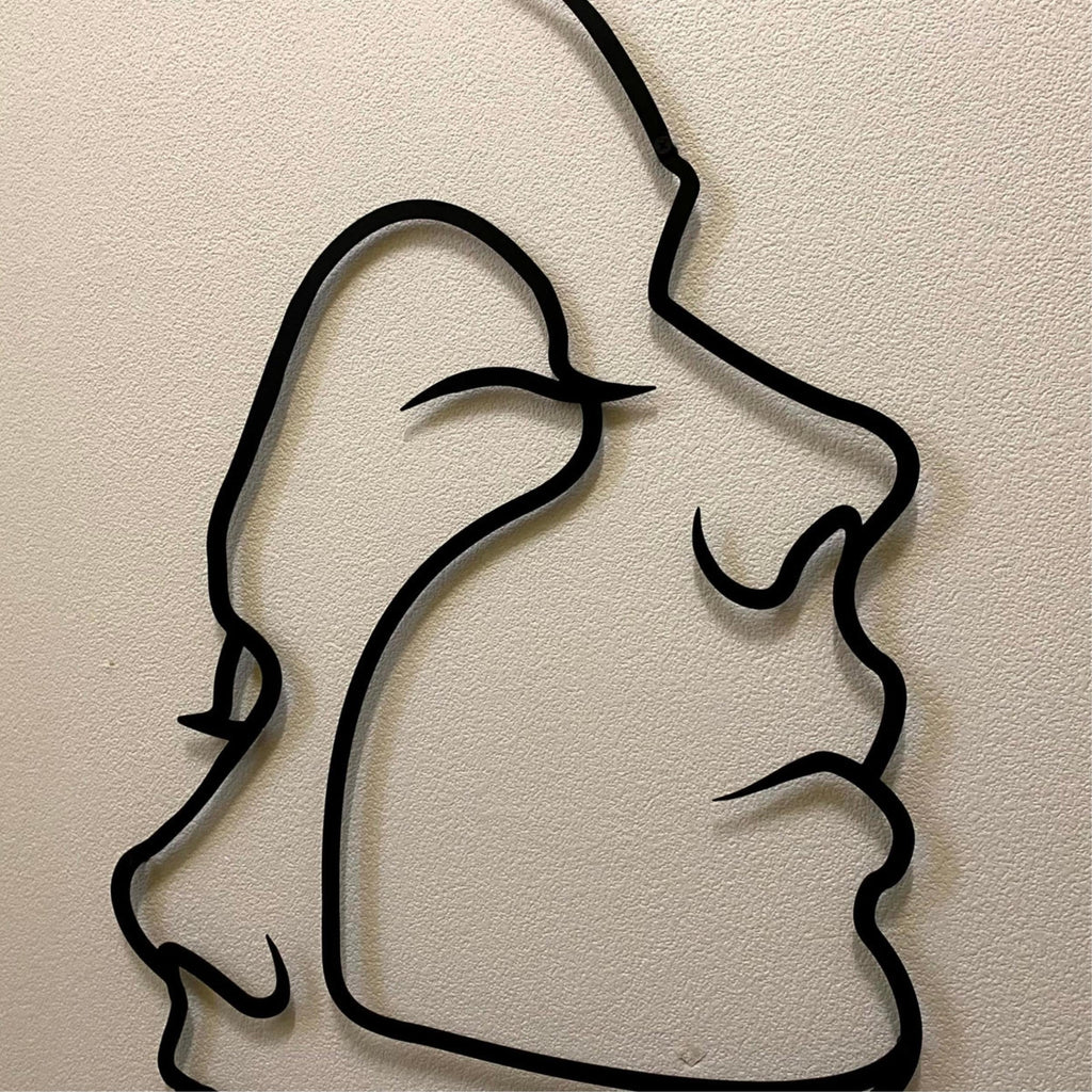 Decortieliving - Metal Wall Art -Two Face 95x53 Cm